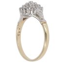 9ct Yellow Gold 0.25ct Brilliant Cut Diamond Cluster Ring