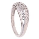 9ct White Gold 0.01ct Diamond Fancy Ring