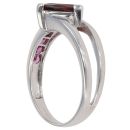 9ct White Gold Garnet Fancy Ring