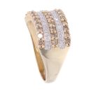 9ct Yellow Gold 1.00ct Champagne and White Diamond Ring