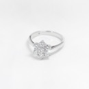 Lab Grown 9ct White Gold 1.00ct Diamond Cluster Ring