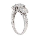 14ct White Gold 1.00ct Brilliant Cut Diamond Cluster Ring