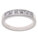 18ct White Gold 0.55ct Princess And Baguette Diamond Ring