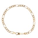 9ct Yellow Gold Figaro Bracelet 8.5"