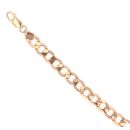 9ct Yellow Gold England Curb Bracelet 8"