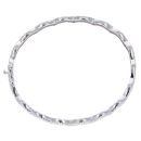 Silver Cubic Zirconia Triple Wave Bangle by Icesia