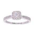 9ct White Gold 0.25ct Diamond Cluster Ring