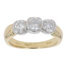 18ct Yellow Gold 1.85ct Diamond Trilogy Ring