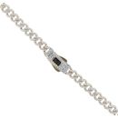 14ct Yellow Gold Monaco Curb Classic Full Cubic Zirconia Pave Lock Chain 20"