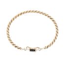 9ct Yellow Gold Onyx Star Bangle