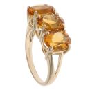 9ct Yellow Gold Citrine Three Stone Ring