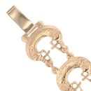 9ct Yellow Gold Patterned Stirrup Fancy Bracelet 7.5"