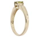 9ct Yellow Gold 0.02ct Diamond and Peridot Solitaire Ring