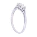 18ct White Gold 0.50ct Diamond Trilogy Ring