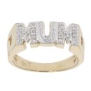 9ct Yellow Gold Cubic Zirconia Mum Ring