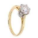18ct Yellow Gold 1.09ct Diamond Solitaire Ring
