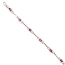 18ct White Gold Amethyst Bracelet 7"