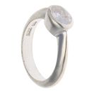 Silver Cubic Zirconia Single Stone Ring By Icesia