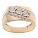 9ct Yellow Gold 0.06ct Diamond Signet Ring