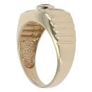 9ct Yellow Gold Garnet Signet Ring