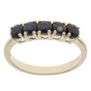 9ct Yellow Gold Sapphire Five Stone Ring