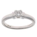 18ct White Gold 0.25ct Princess Cut Diamond Solitaire Ring