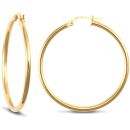 9ct Yellow Gold Ultra Light Plain Hoop Earrings