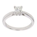 18ct White Gold 0.40ct Princess Cut Diamond Solitaire Ring