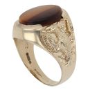 9ct Yellow Gold Tigers Eye Signet Ring