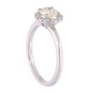 18ct White Gold 1.00ct Diamond Cluster Ring