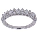 18ct Yellow Gold 0.65ct Brilliant Cut Diamond Half Eternity Ring