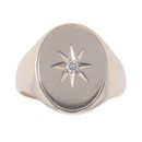 9ct Yellow Gold 0.05ct Diamond Signet Ring