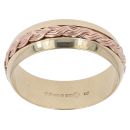9ct Yellow and Rose Gold Clogau Patterned Wedding Band 7.8mm