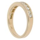 18ct Yellow Gold 0.50ct Brilliant Cut Diamond Half Eternity Ring