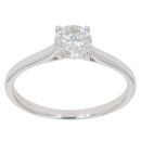 9ct White Gold Brilliant Cut 0.70ct Diamond Solitaire Ring