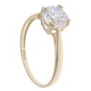 9ct Yellow Gold Cubic Zirconia Single Stone Ring