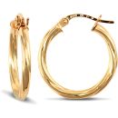 9ct Yellow Gold Twist Hoop Earrings