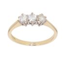 18ct Yellow Gold 0.60ct Brilliant Cut Diamond Trilogy Ring