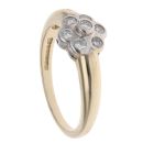 9ct Yellow Gold 0.25ct Brilliant Cut Diamond Cluster Ring