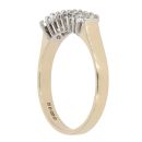 9ct Yellow Gold 0.25ct Two Row Diamond Ring