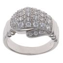 Silver Cubic Zirconia Boxing Glove Ring By Icesia Gents