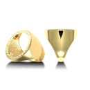 9ct Yellow Gold Half Sovereign Polished Ring Mount