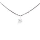 18ct White Gold 0.50ct Diamond Solitaire Pendant And Chain 16"
