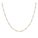 9ct Yellow and White Gold Beaded Chain 18"