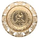 14ct Yellow Gold Patterned Coin Ring