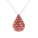 9ct Yellow Gold Red Spinel Pendant and Chain 18"