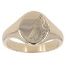 9ct Yellow Gold Oval Signet Ring