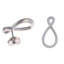 925 Sterling Silver Cubic Zirconia Figure Of Eight Earrings