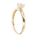 9ct Yellow Gold Cubic Zirconia Single Stone Ring