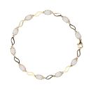 9ct Yellow Gold Created Opal Bracelet 7.5"